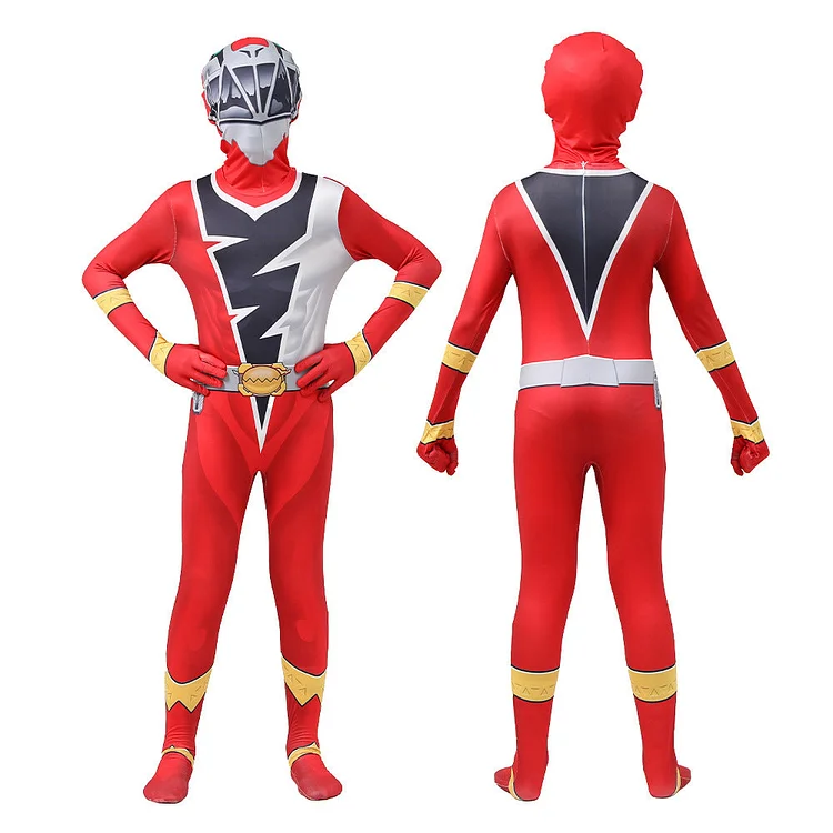 Kids Adult Power Rangers Dino Super Sentai Jumpsuit Team Group Outfits Cosplay Costume Halloween Carnival Suit