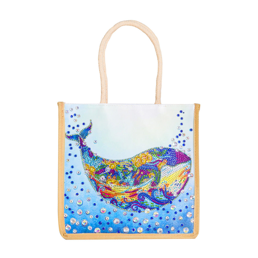 5D Diamond Painting Linen Bags DIY Drill Handbag Reusable Eco Shopping Tote gbfke