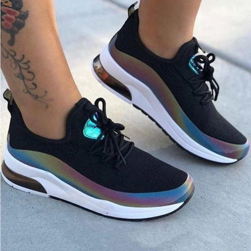 2021 Sneakers Women Casual Shoes Mesh Air Cushion Flats Anti Slip Women Sneakers Outdoor Trainer Female Zapatos De Mujer Shoes