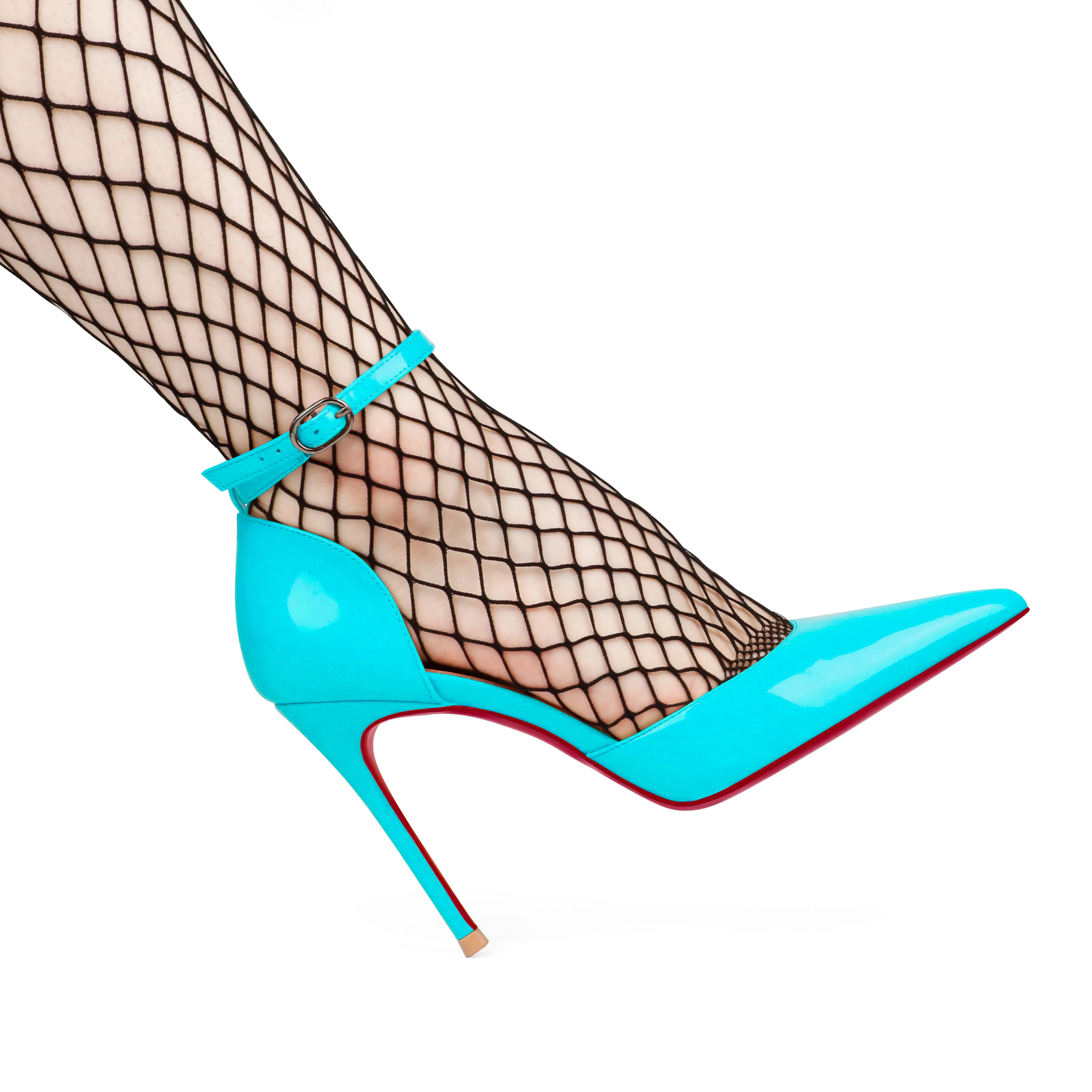 100mm Women&rsquo;s High Heels Ankle Strap Pointed Toe Heel Dress Wedding Party Pumps Sandals-vocosishoes