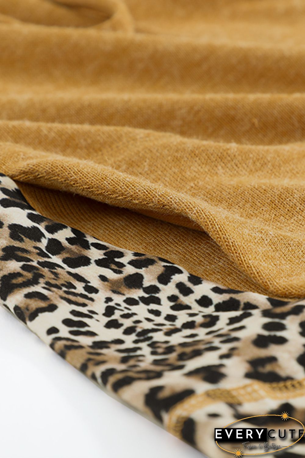 Leopard Patchwork Pullover Hoodie