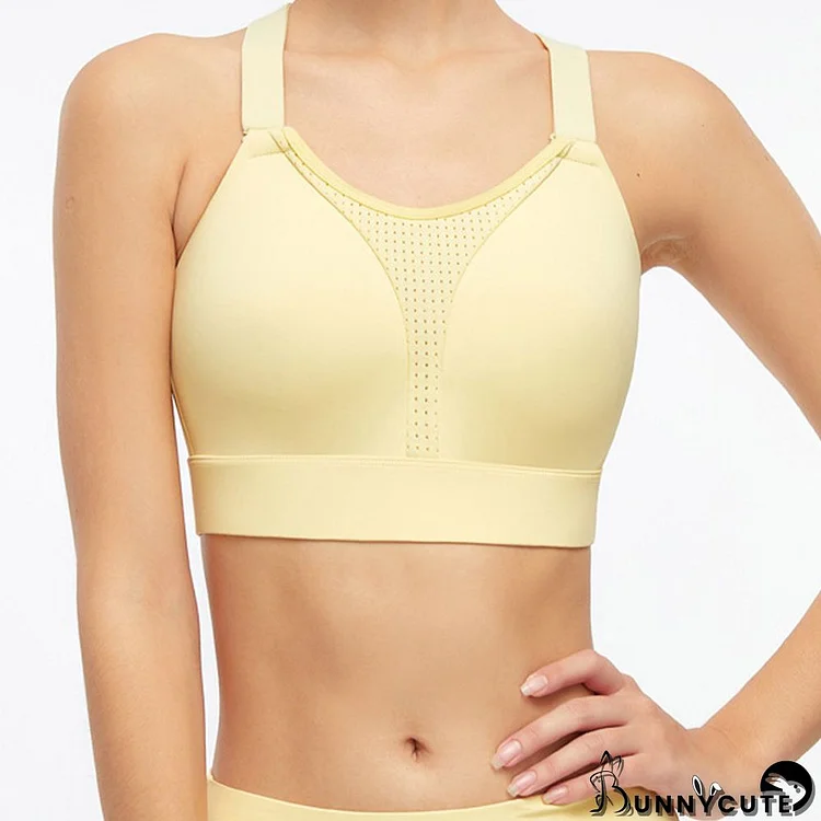 Pure Color Slim Cross Sports Bra Tank Tops