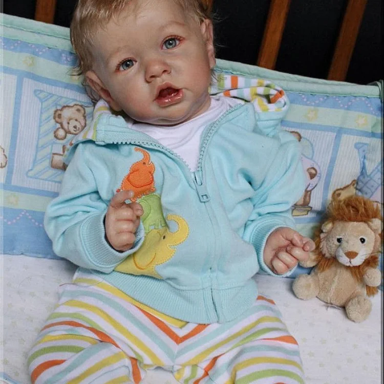 [Kids Gift Idea] 20" Lifelike Newborn Hawn Reborn Toddlers Baby Doll Boy, Weighted Silicone Baby Doll with Rooted Hair Rebornartdoll® RSAW-Rebornartdoll®
