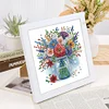 5D DIY Partial Special Shaped Drill Diamond Painting Kit Flower Decor With Frame Kit 18x18cm