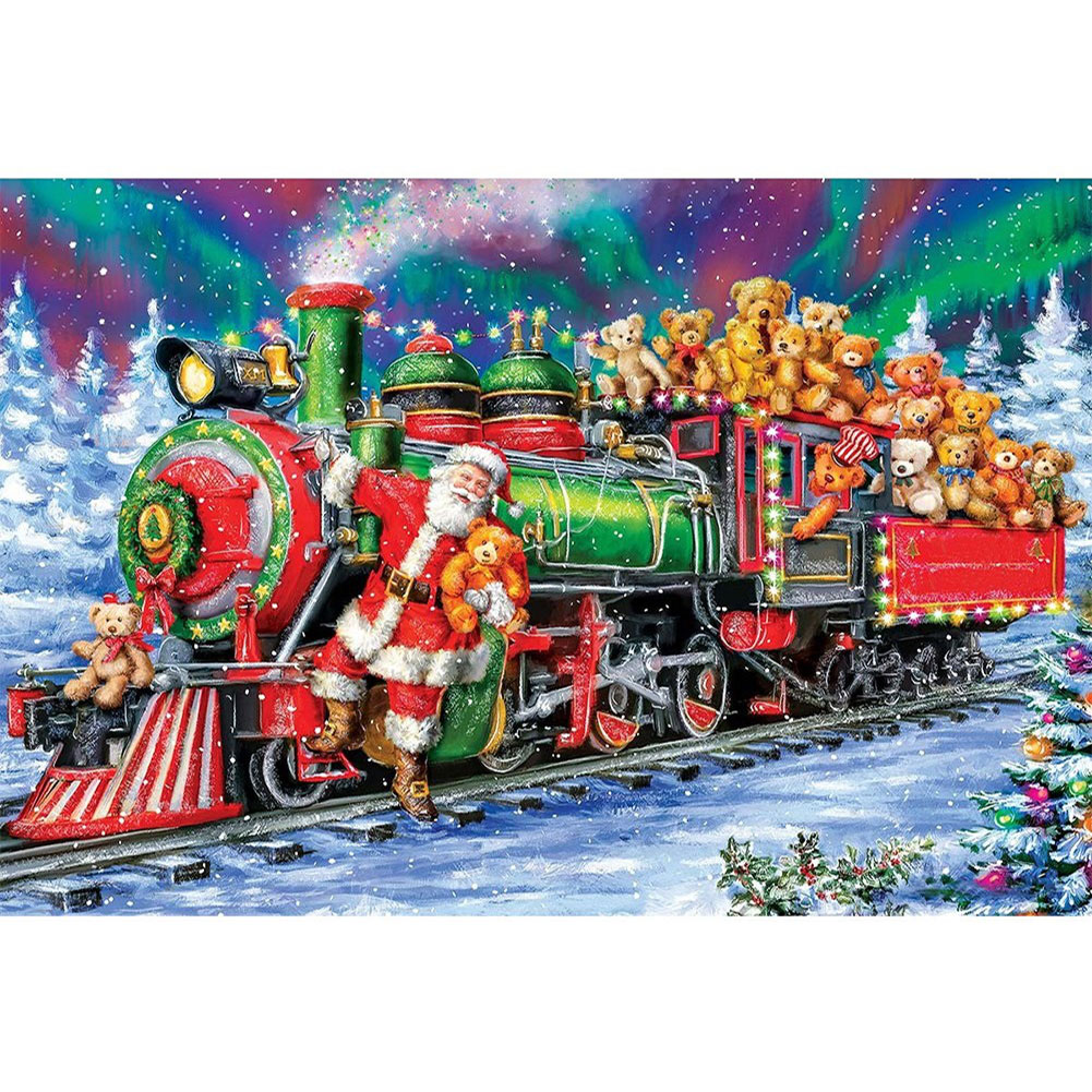 

Train Santa - 11CT Counted Cross Stitch - 60*45CM, 501 Original