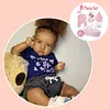  20'' African American Black Hair Handmade Silicone Vinyl Reborn Baby Doll Girl Awake Lorelei With Heartbeat💖 & Sound🔊 and Hand-Rooted Curly Hair - RBBI-Myrebornbabydoll&reg; Myrebornbabydoll&reg;