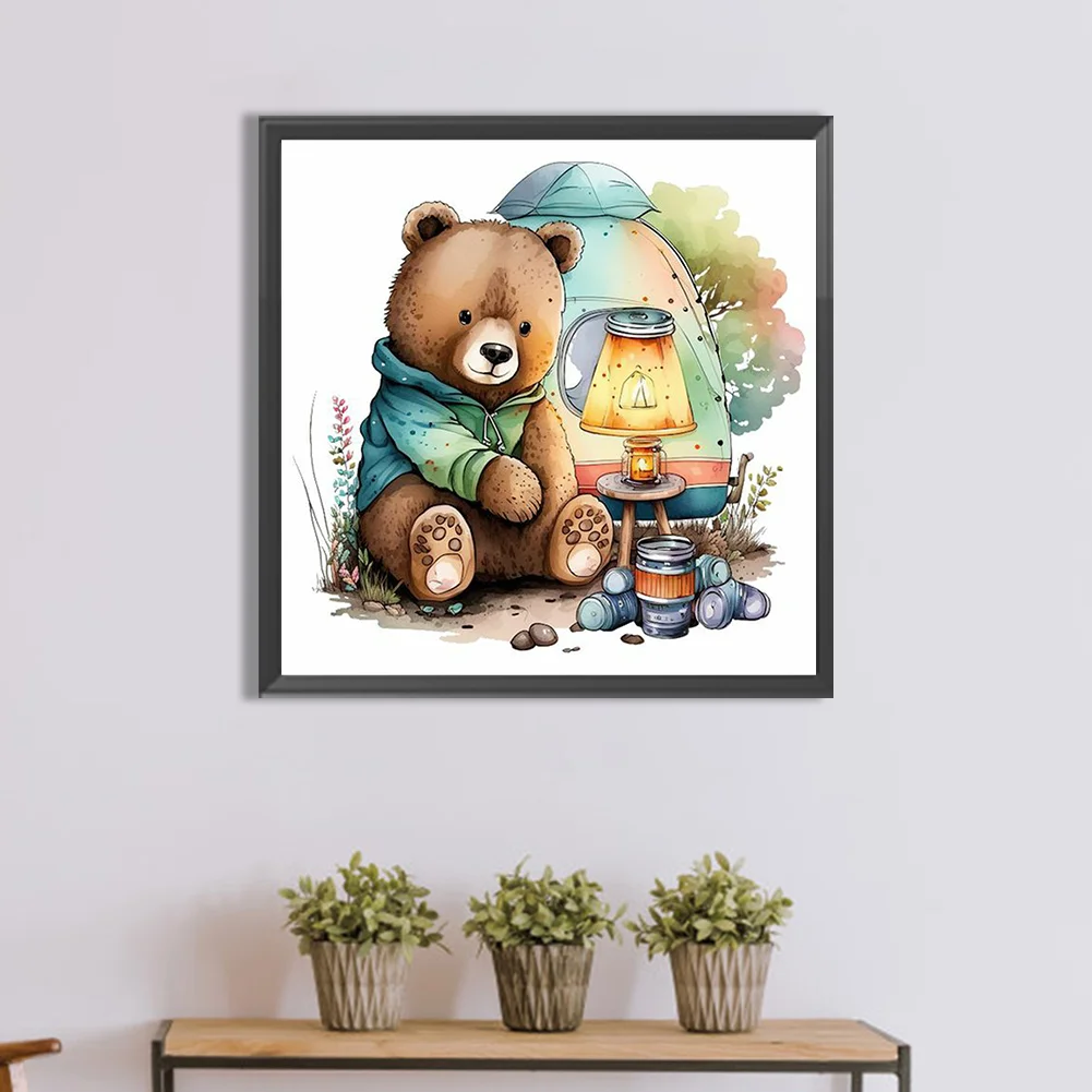 Full Round Diamond Painting 30*30cm - Warm Little Bear