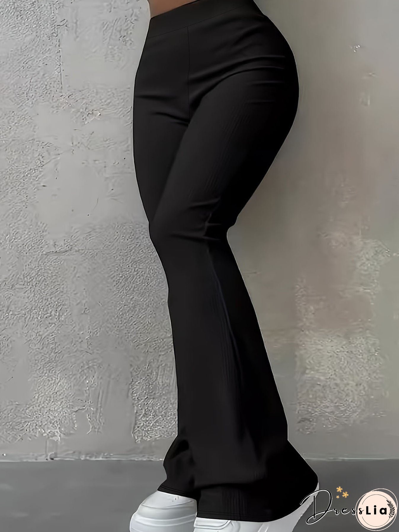 Women's Casual Simple Fashion Slim Rib Solid Color Pants