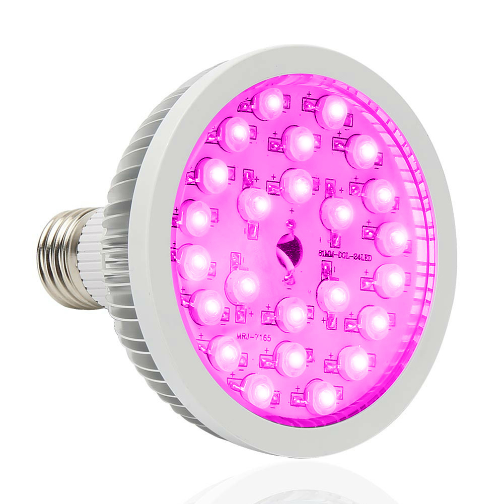 

24LED Plant Grow Light E27 Lamp Head Indoor Flower Growing Nursery Lamps, 501 Original