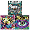 3PCS Graffiti Coloring Book Set Mindfulness Art Books for Adults 