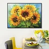 (US Only)Full Embroidery Beads Printed 11CT Sunflower Cross Stitch Kit Art Decor 65x50cm