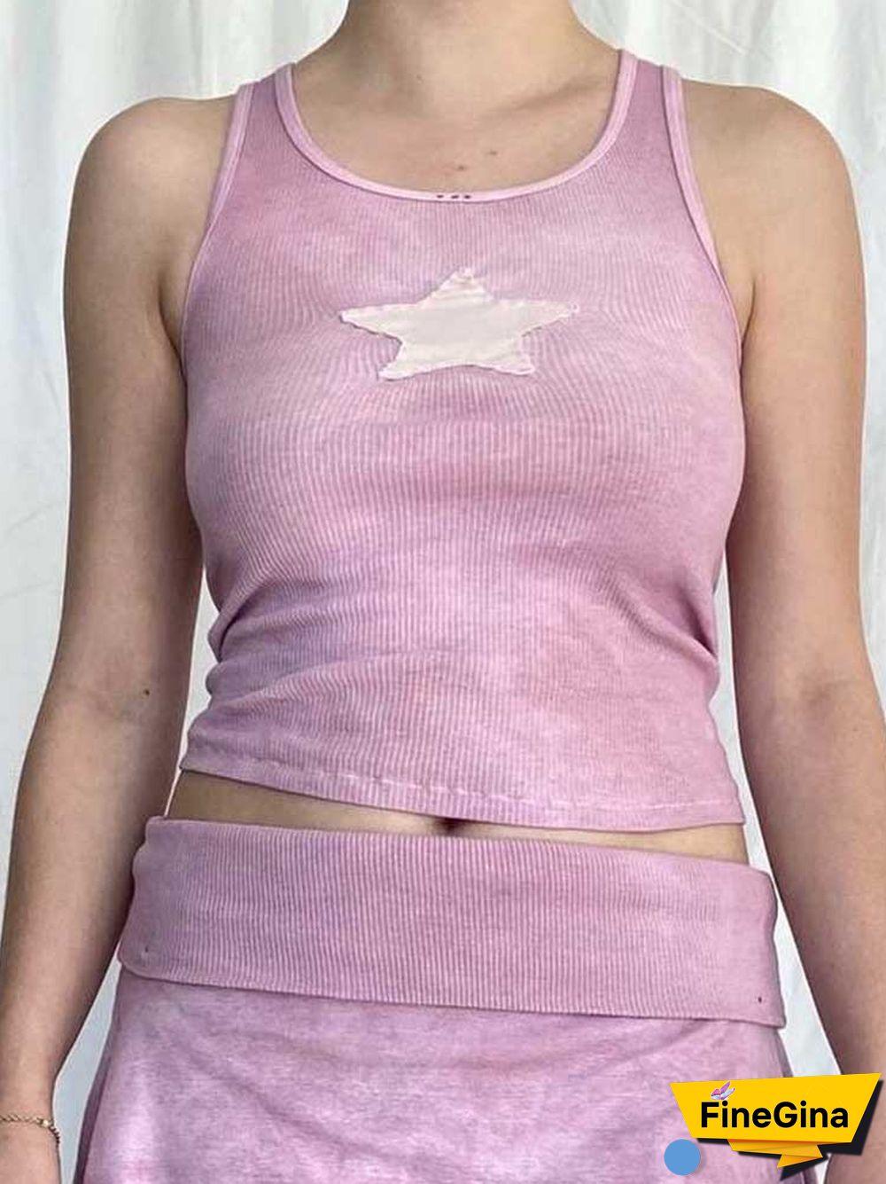 Vintage Knitted Vest Kawaii Fairycore Star Pattern Sleeveless Tanks Summer Women Slim Harajuku Sweats Shirt