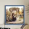 Victorian Girl-14CT Stamped Cross Stitch 50*50cm/19.69*19.69in