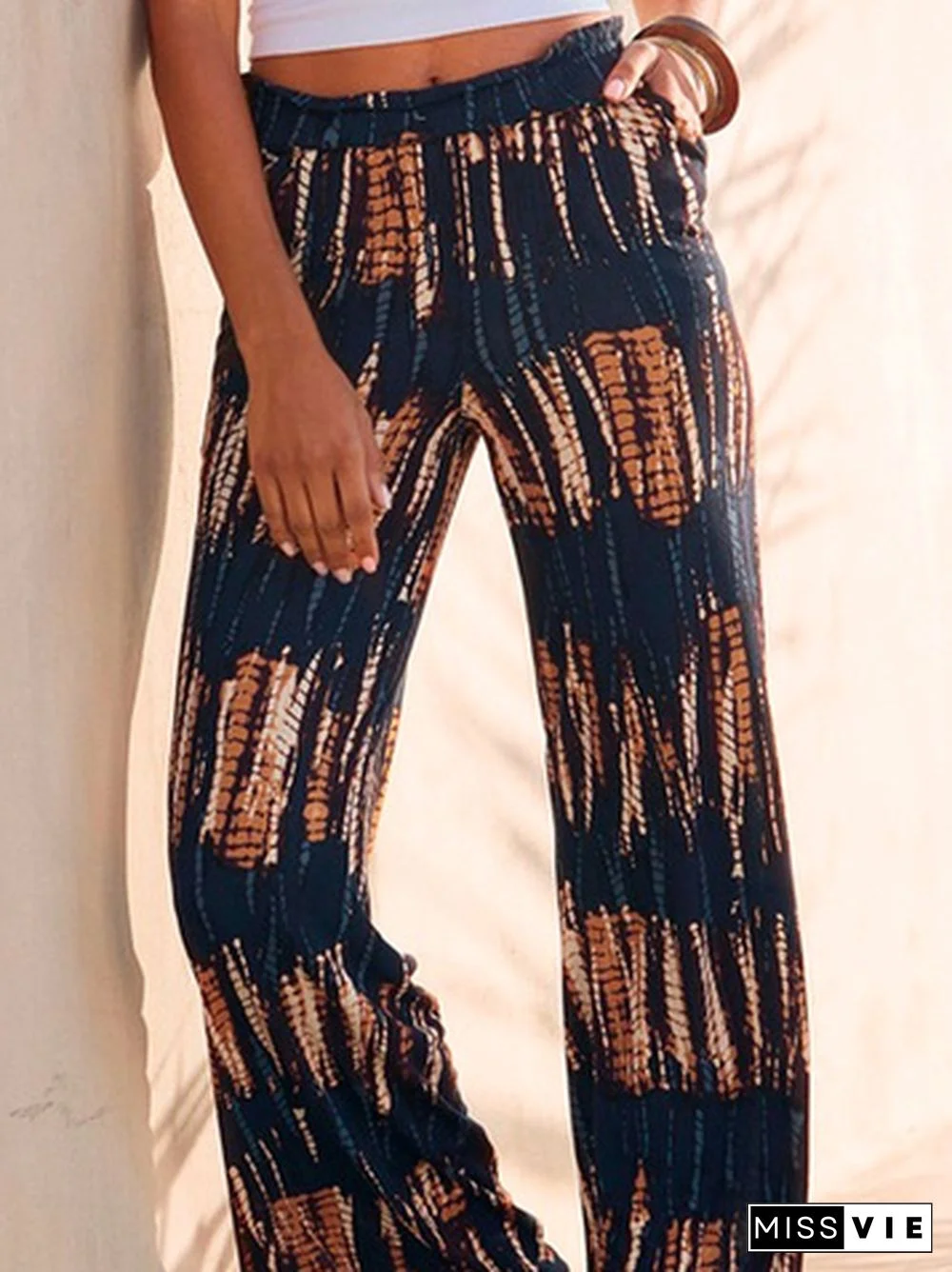 casual printed trousers