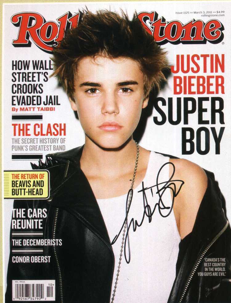 JUSTIN BIEBER Autographed Photo Poster paintinggraph - Singer / Vocalist / Composer - preprint