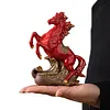 Ceramic horse statue a Chinese feng shui red horse ornament symbolizing good fortune in the Year of