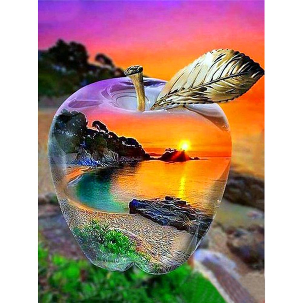 Landscape In Apple - Full Round - Diamond Painting(30*40cm)