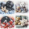 Dog And Bear-11CT Stamped/Counted Cross Stitch 40*40cm/15.75*15.75in tapestrymarket