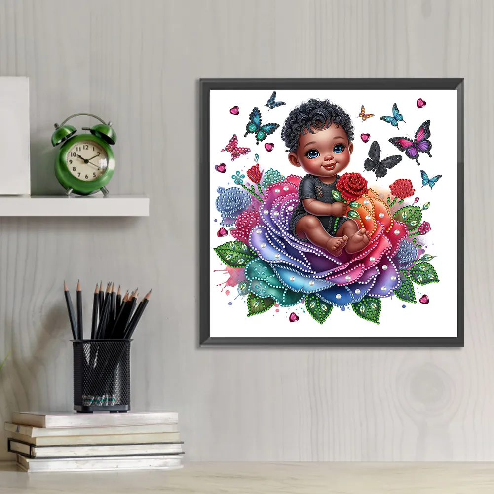 Diamond Painting - Partial Special Shaped Drill - Rose Child(Canvas|30*30cm)