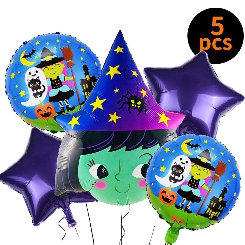 2 Pieces Halloween Geometric Aluminum Film Party Balloon
