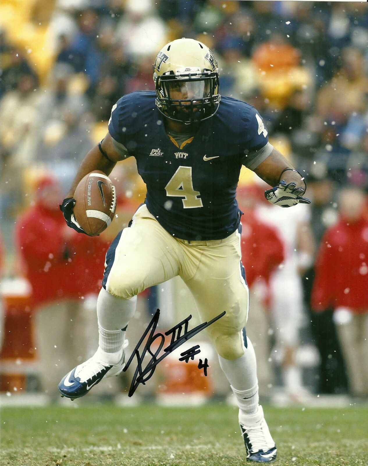 RUSHEL SHELL III HAND SIGNED PITTSBURGH PITT PANTHERS 8X10 Photo Poster painting W/COA