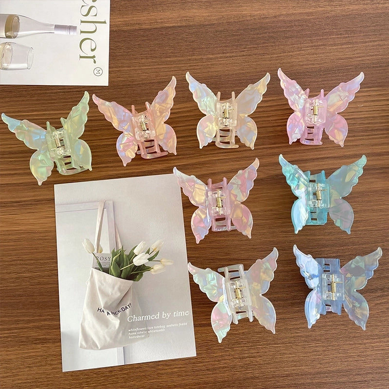 Women’s IG Style Sweet Artistic Butterfly Acetic Acid Sheets Hair Claws