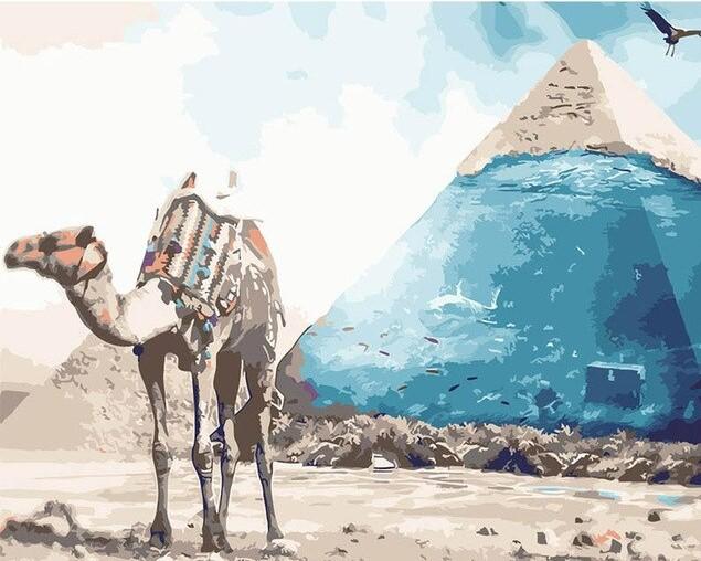 

Camel Pyramid – Paint By Numbers - 40*50CM, 501 Original
