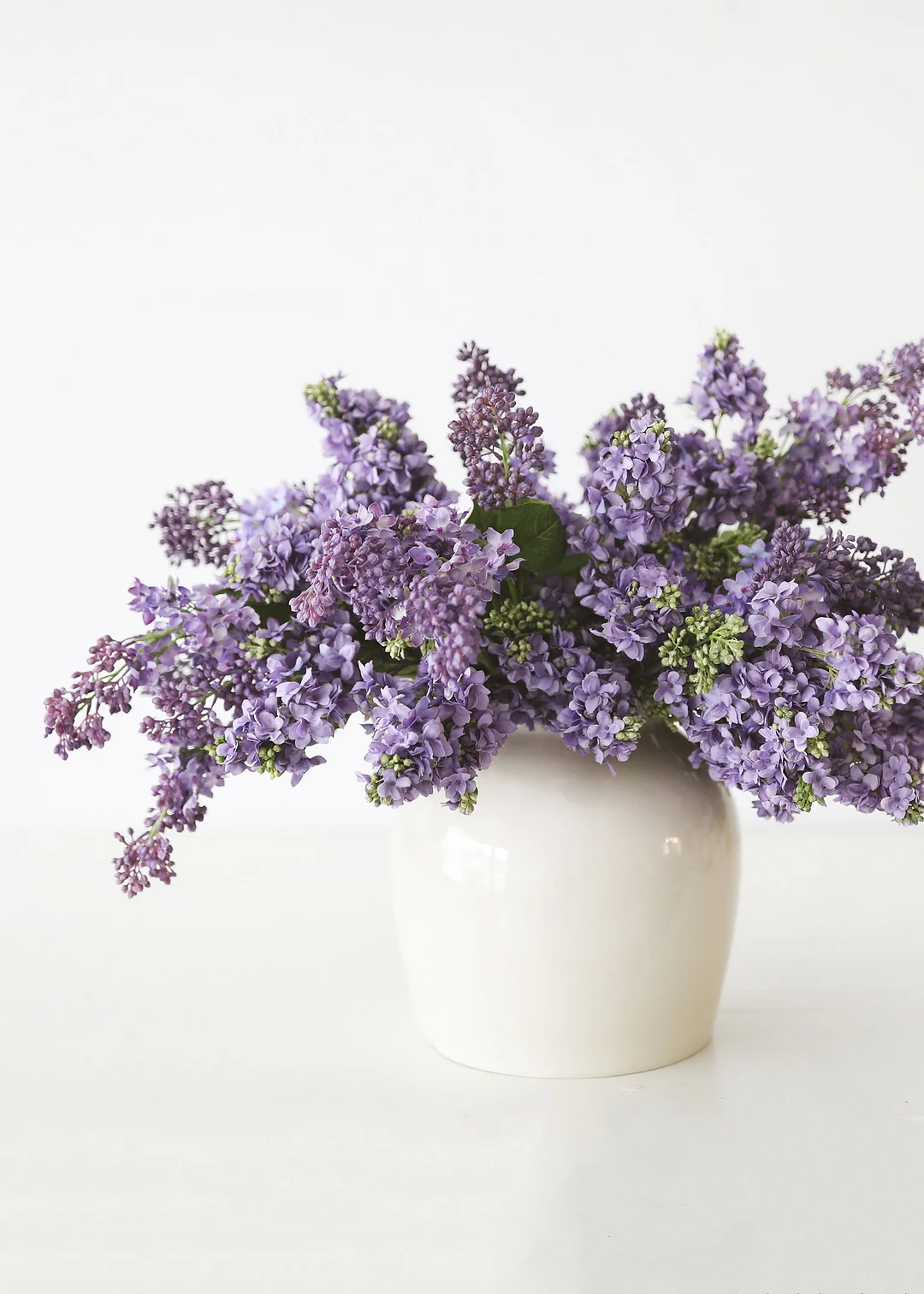 Purple Artificial Lilac Flower Branch - 34.5"