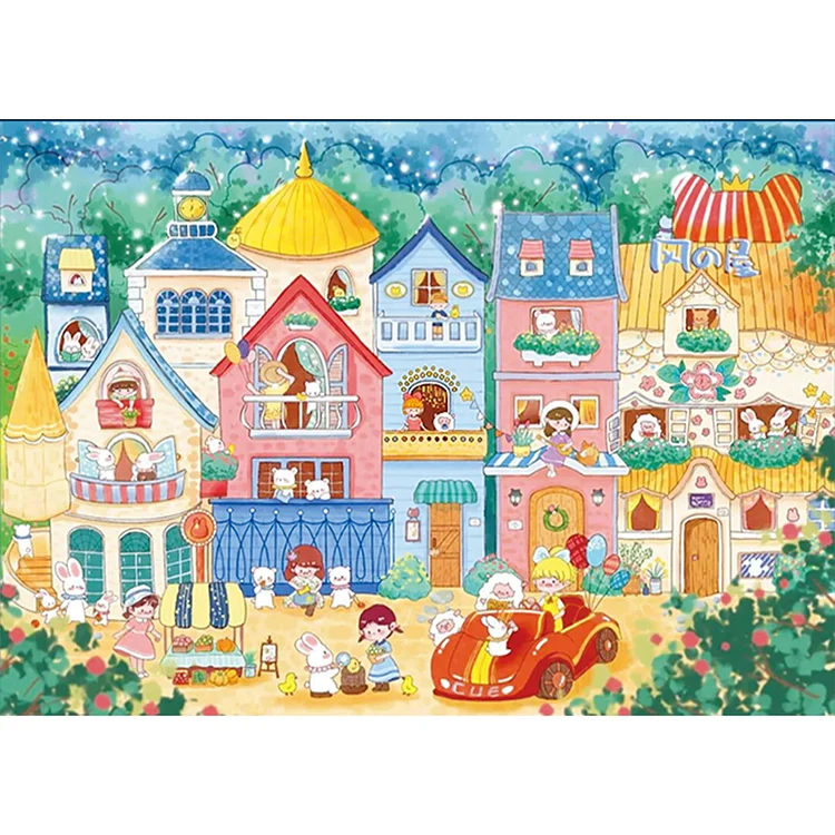 【Mona Lisa Brand】Fairy Tale Town 11CT Stamped Cross Stitch 82*62CM