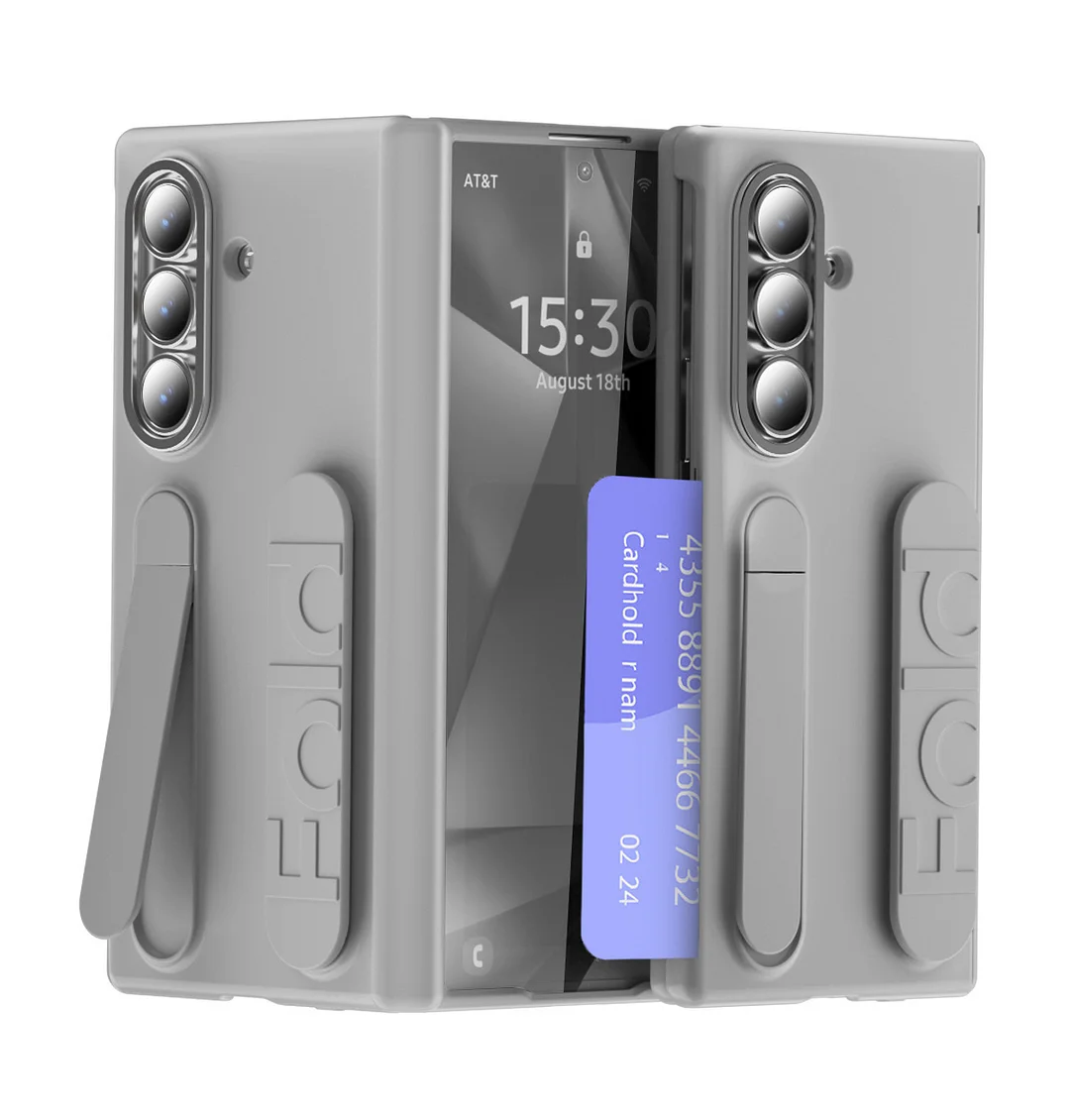 Suitable For Samsung Zfold7 Mobile Phone Case Fold6 Folding Wristband Card Hinge Shell Film Integrated Protective Case Fold5