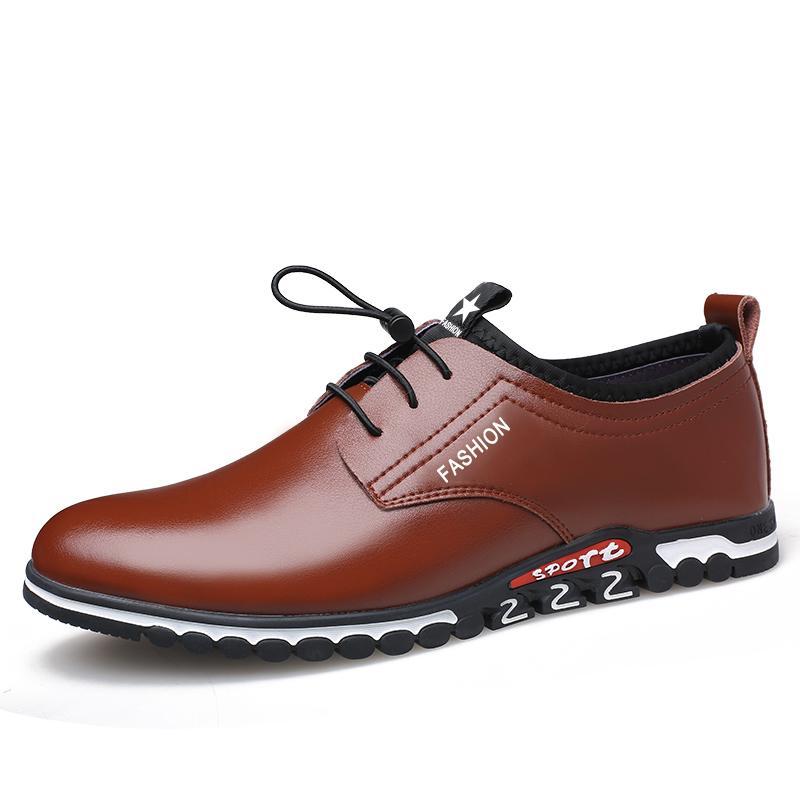 Dacomfy Men's casual leather shoes low-top shoes 