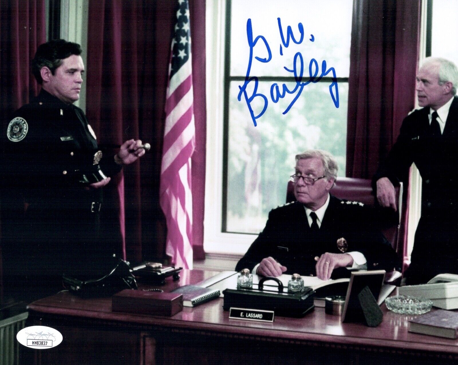 GW BAILEY Hand Signed 8X10 POLICE ACADEMY In-Person Autograph Photo Poster painting JSA COA Cert