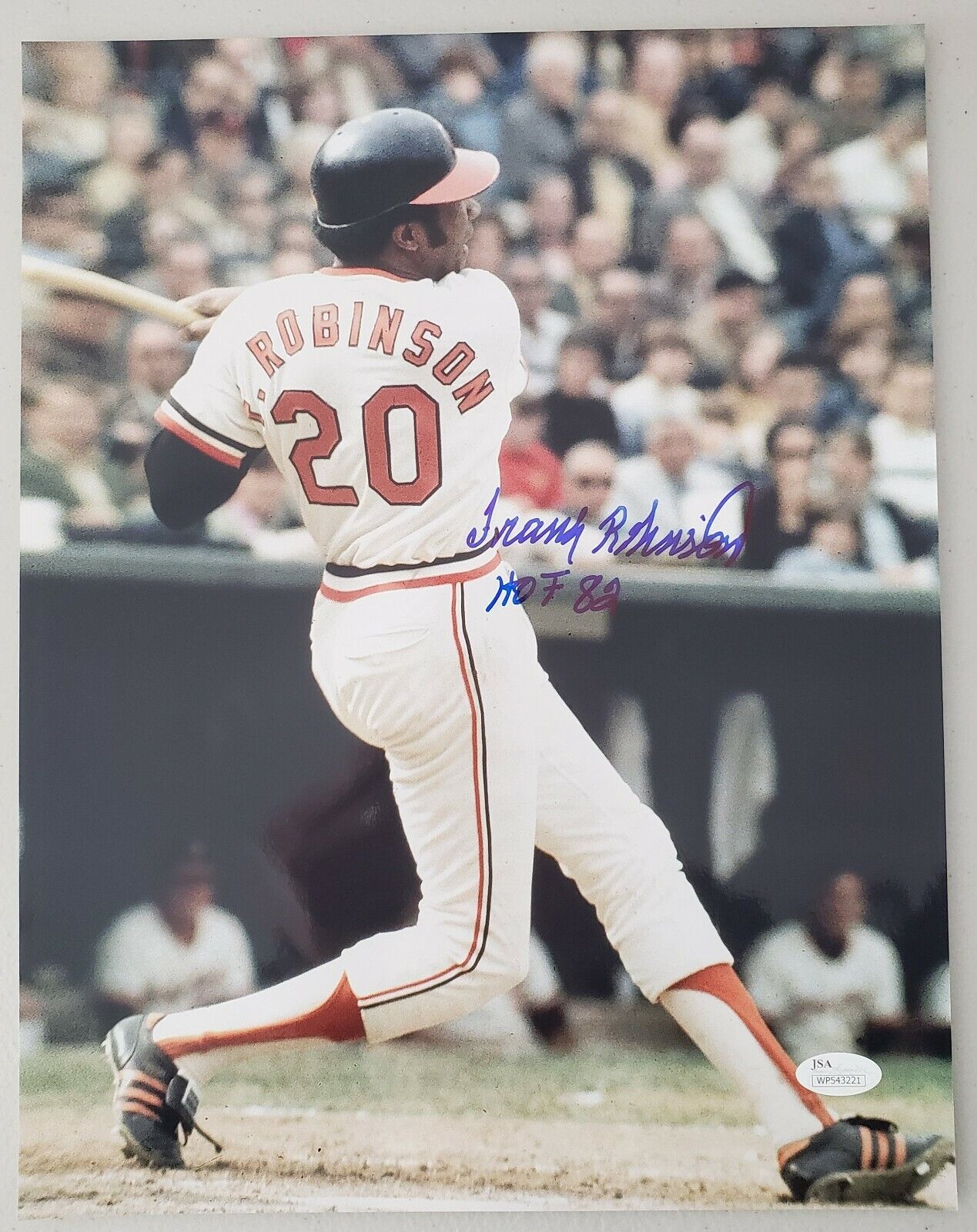 Signed 11x14 FRANK ROBINSON HOF 82