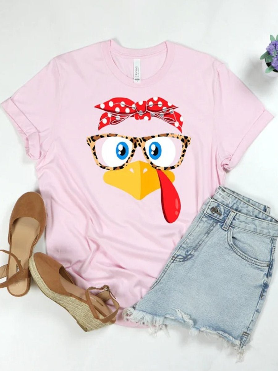 Pink Funny Turkey T-Shirt