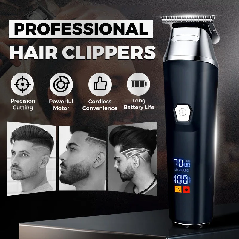 🔥Hot Sale 49% Off🔥Household Digital Display Professional Electric Hair Clipper Set