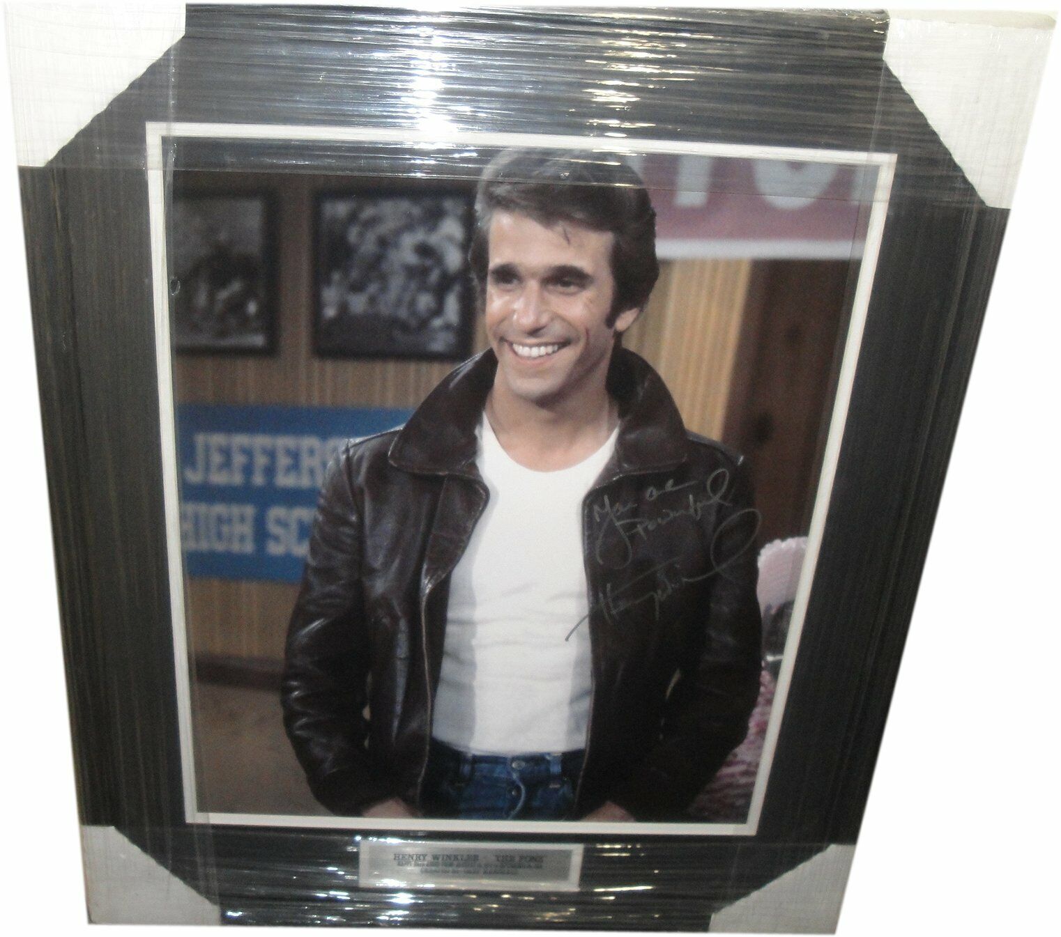 Henry Winkler Hand Signed Auto 16x20 Photo Poster painting Happy Days You are Powerful Framed