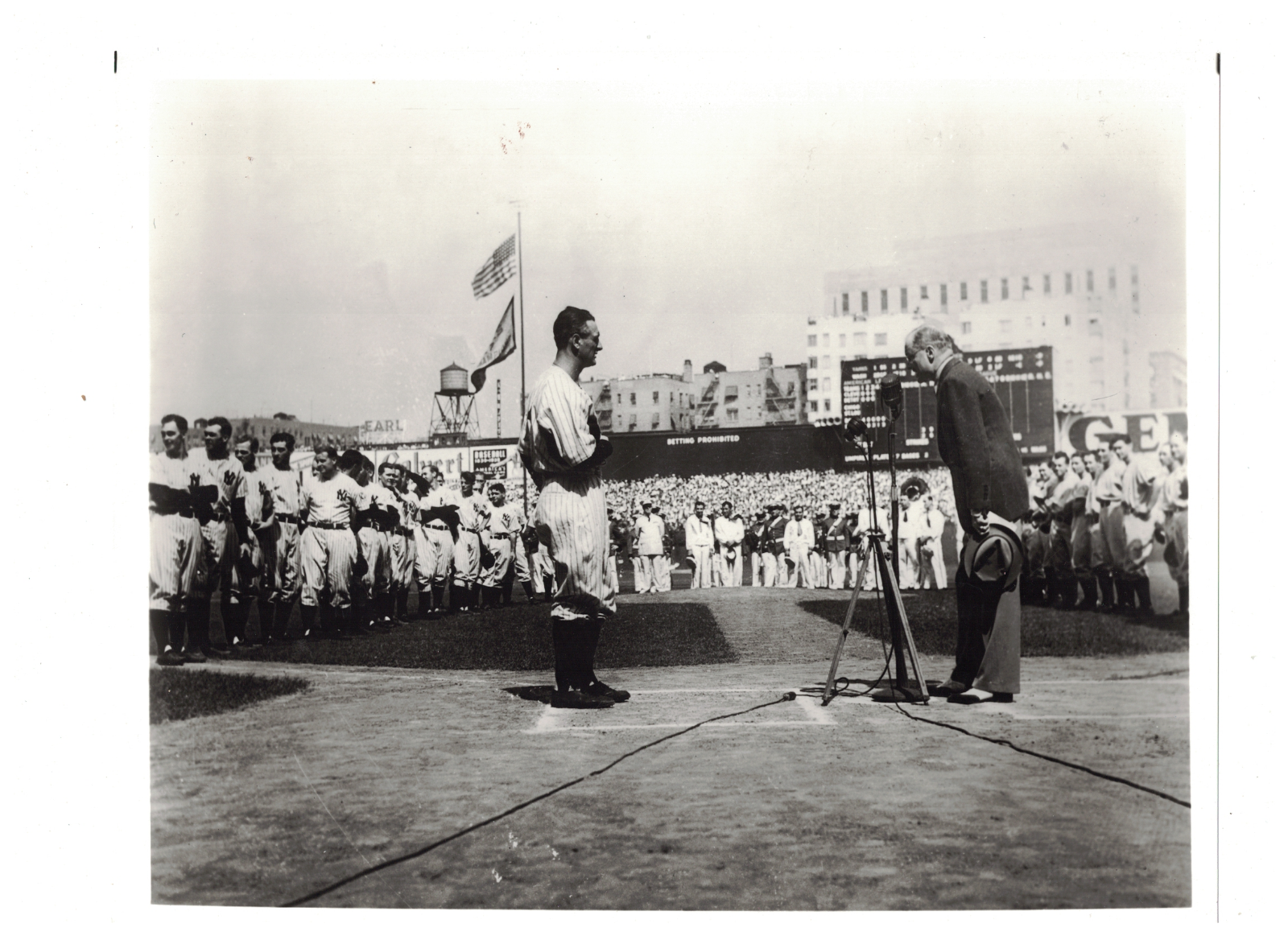 Lou Gehrig Day New York Yankees 8x10 Older Baseball Photo Poster painting JH