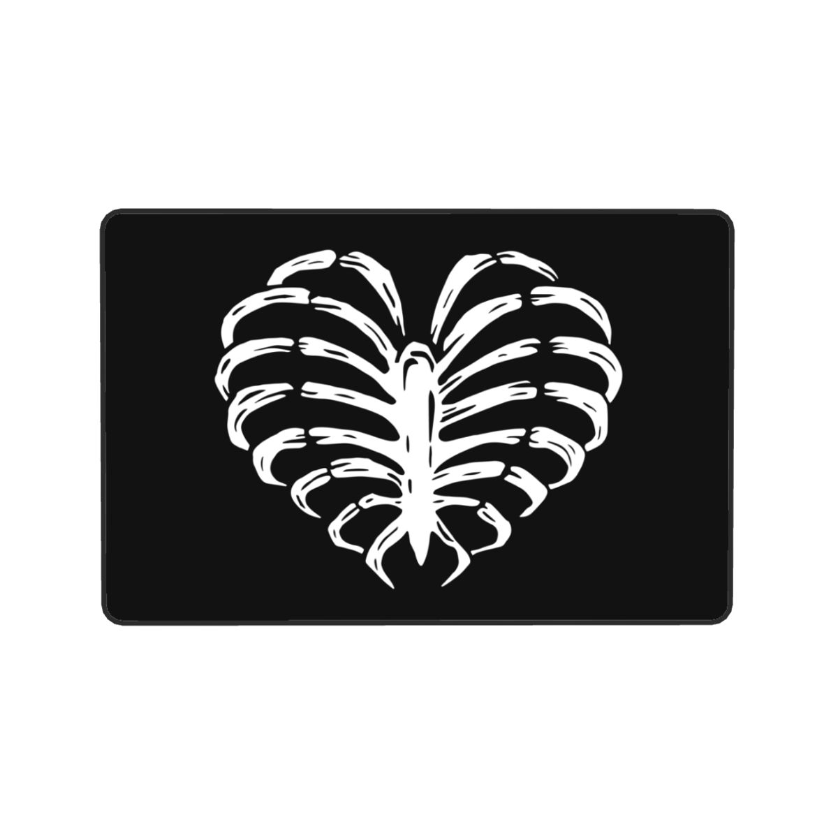 Halloween Skeleton Heart Non-Slip Flannel Rug