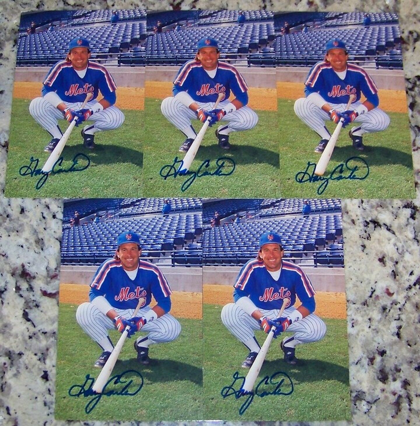 (5) Gary Carter Signed Autographed Baseball Photo Poster painting Postcards PSA Pre-Certified!