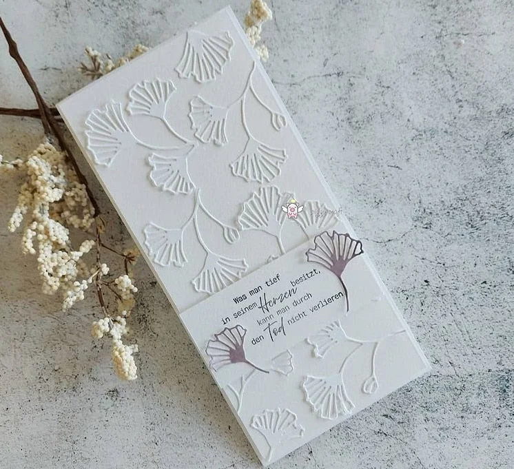 Piggy Craft metal cutting dies cut die mold Ginkgo leaves Scrapbook paper craft knife mould blade punch stencils dies