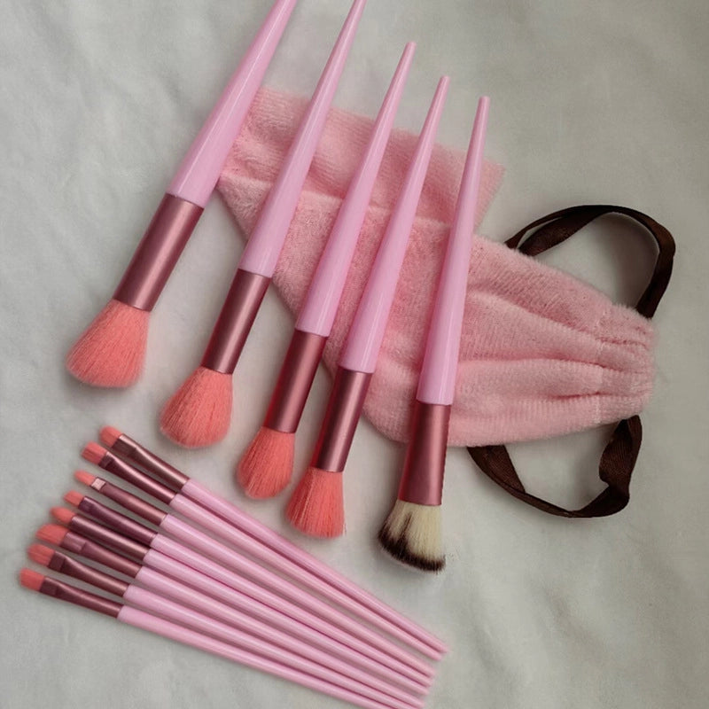 Lady Minimalist Artificial Fiber Plastic Handgrip Makeup Brushes 1 Set