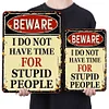 Warning - Vintage Metal Signs(12*16Inch) - Warning