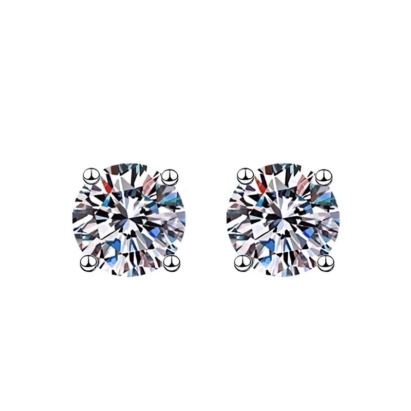 1 Pair Sweet Minimalist Round Heart Shape Bow Knot Plating Inlay Copper Zircon Silver Plated Drop Earrings