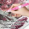 Resin Diamond Painting Point Drill Pen with 4 Various Tips Painting Arts 5D Point Drill Pen Diamonds Art Points Drills Pens for Nail Arts Rhinestone Decorations Cross-Stitch (Pink)