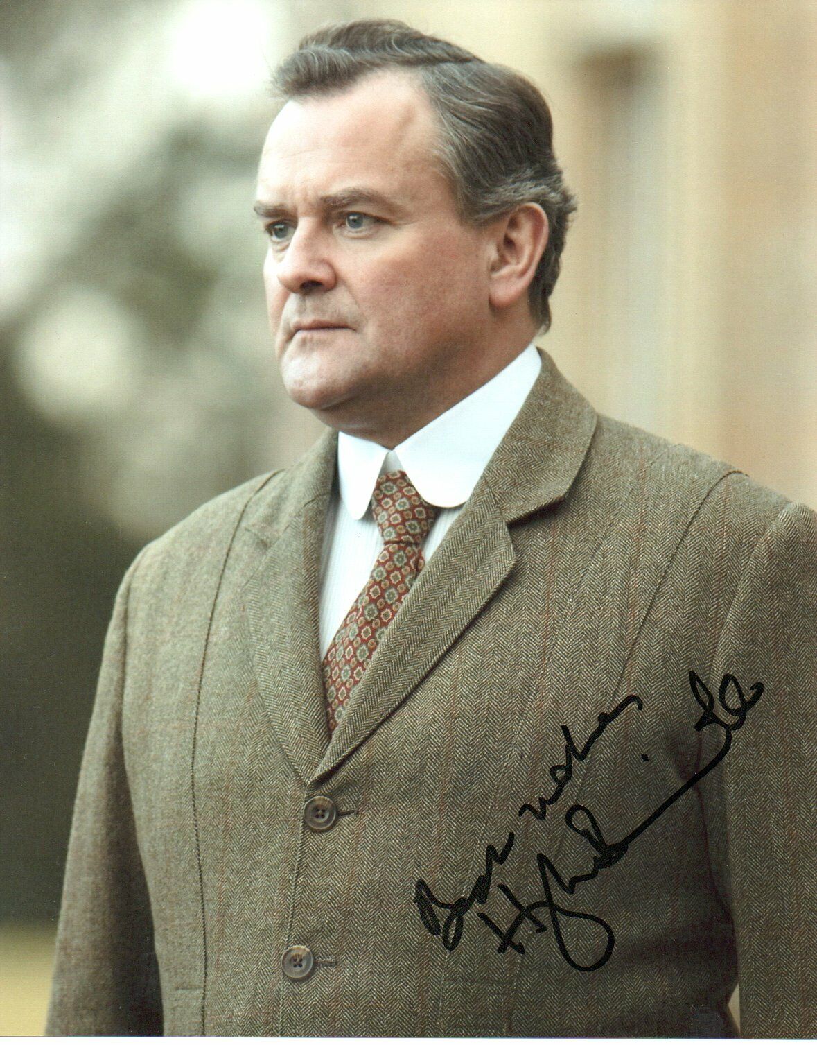 Hugh Bonneville Signed Photo Poster painting 10x8 Downton Abbey