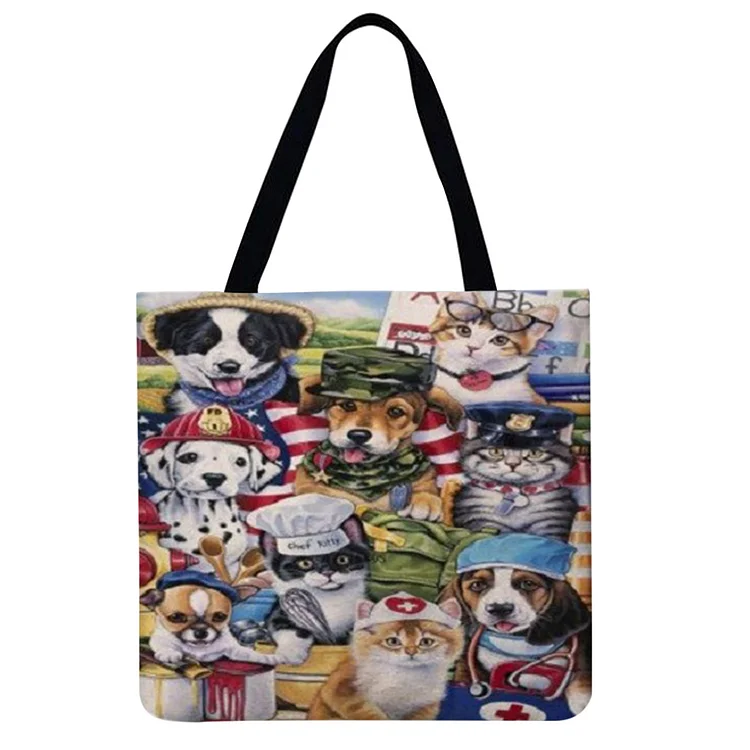 Lovely 4D Bomi Golden Retriever - Linen Tote Bag