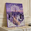DIY Pearl Painting City for Home Decor with Frame(30x40cm)
