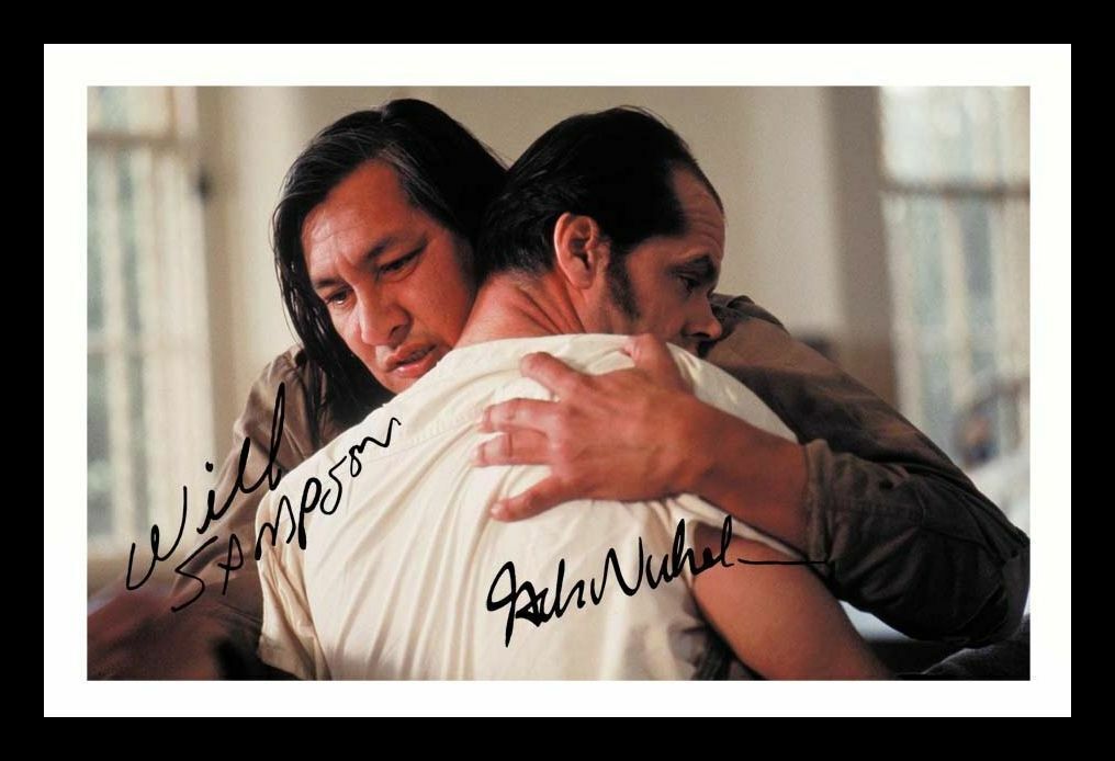 Jack Nicholson Will Sampson One Flew Over The Cuckoos Nest Signed Framed Photo Poster painting