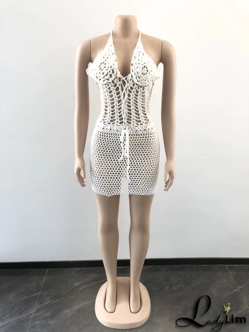 Hand Crochet Knitted Hip Casual Beach Dress