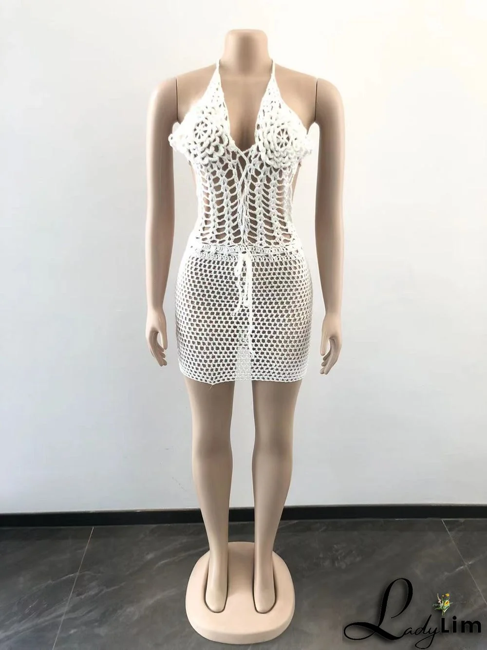 Hand Crochet Knitted Hip Casual Beach Dress